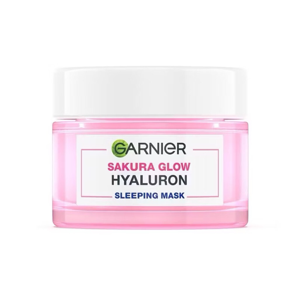 Garnier Sakura Sleeping Mask White Pinkish Glow Night Cream Skin Care 20 ml 50 ml Krim Malam