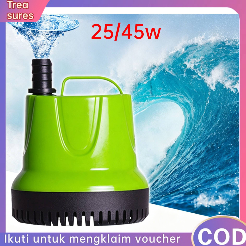 [Ready] 25/45W Pompa Air Celup Aquarium Pompa sumur dangkal pompa air kolam ikan pompa kolam ikan Mo