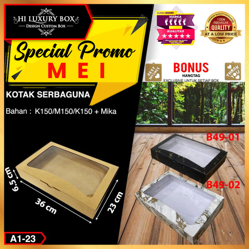 Box Hampers - Kotak Kado Mika - Dus Packaging Baju Hijab - A1-23