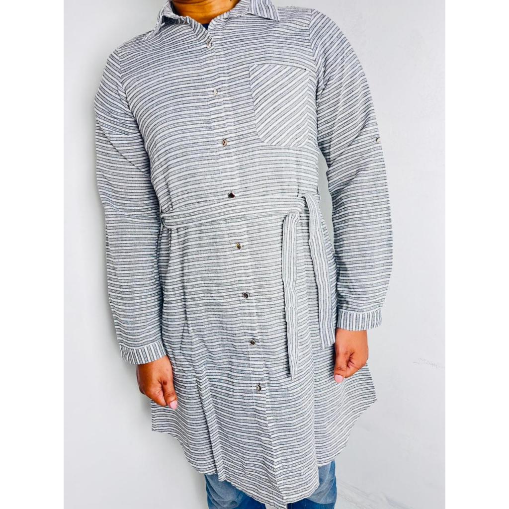 [PRELOVED] PRELOVED TUNIK RAJUT BENANG GARIS GARIS TANGAN PANJANG