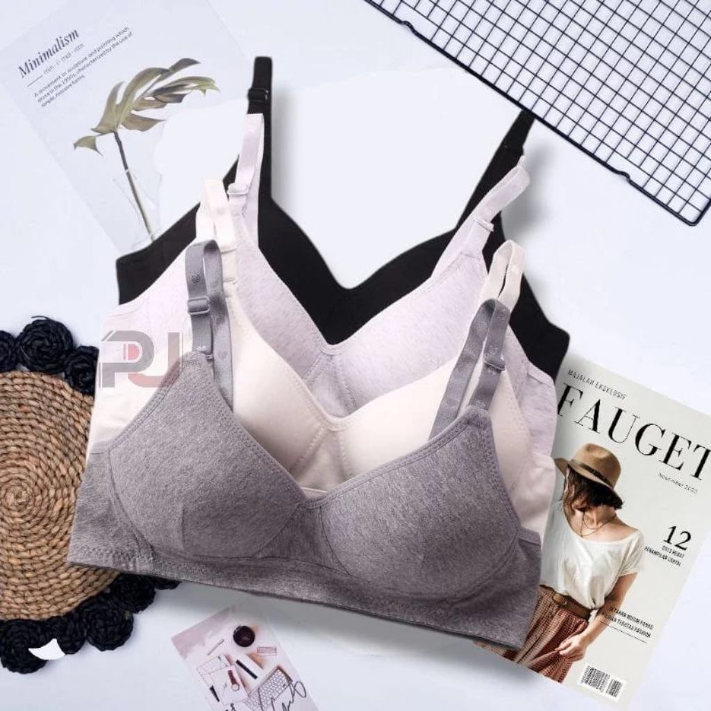 BH Bra Sport Wanita Perempuan Dewasa Tanpa Kawat dan Busa Tipis Ukuran 34 36 38 40 42