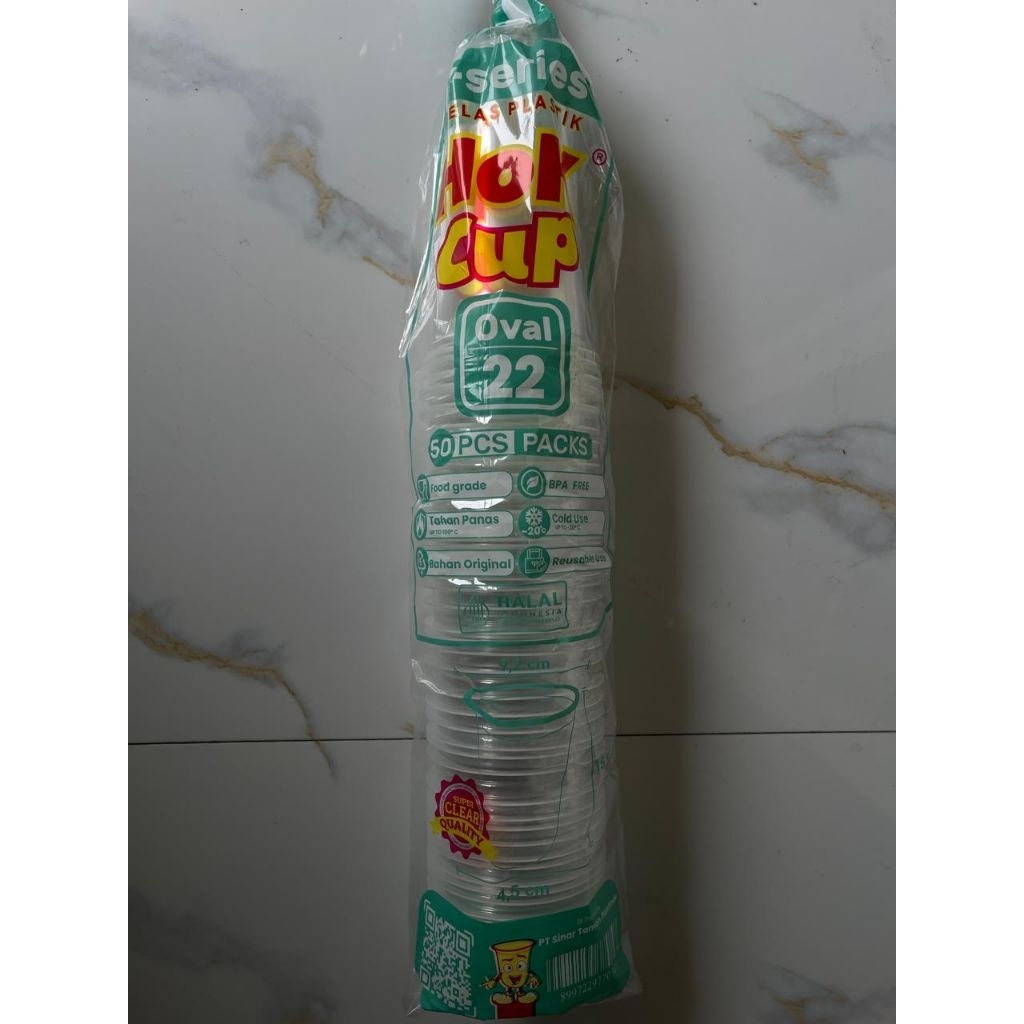 Cup Gelas Hok 22oz Oval / Gelas Hok 22oz oval murah