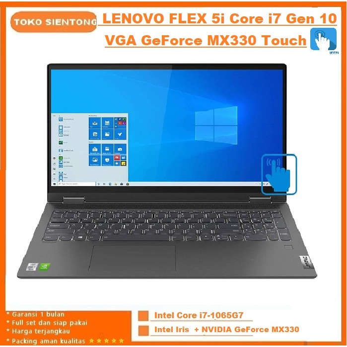 Laptop 2in1 LENOVO FLEX 5i Core i7 Gen 10 GeForce MX330 | 16GB / nVme 512GB | 15.6" FHD IPS Converti