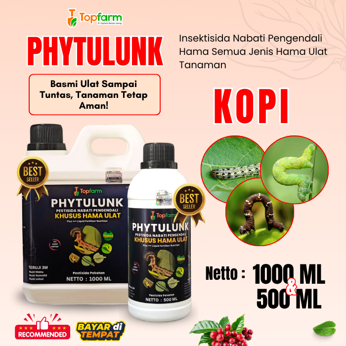 Insektisida Ulat Daun Kopi / Obat Ulat Daun Kopi / Obat Ulat Topfarm / Pestisida Hama Daun Kopi