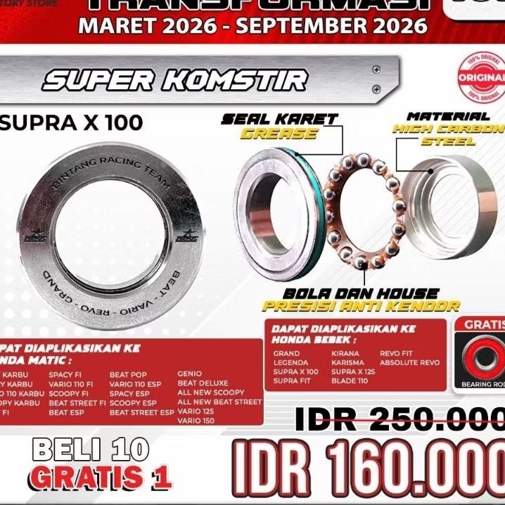 SUPER KOMSTIR SUPRA X 100 BRT