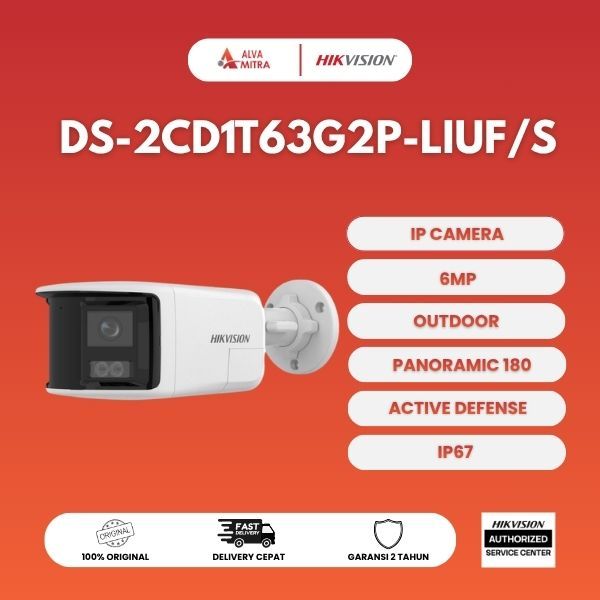 Hikvision DS-2CD1T63G2P-LIUF/S Kamera IP 6MP Panoramic 180 Degree Audio