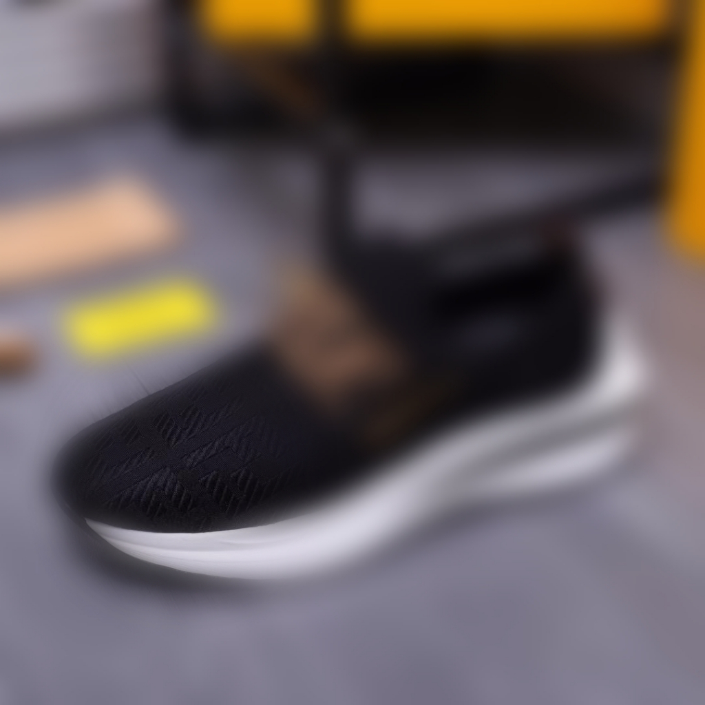 Sneaker Pria Slip On Sepatu Hitam
