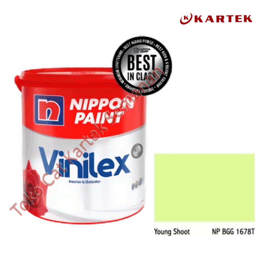 Nippon Paint Vinilex YOUNG SHOOT NP BGG 1678T Cat Tembok Interior Eksterior Hijau Kuning 1kg 5kg