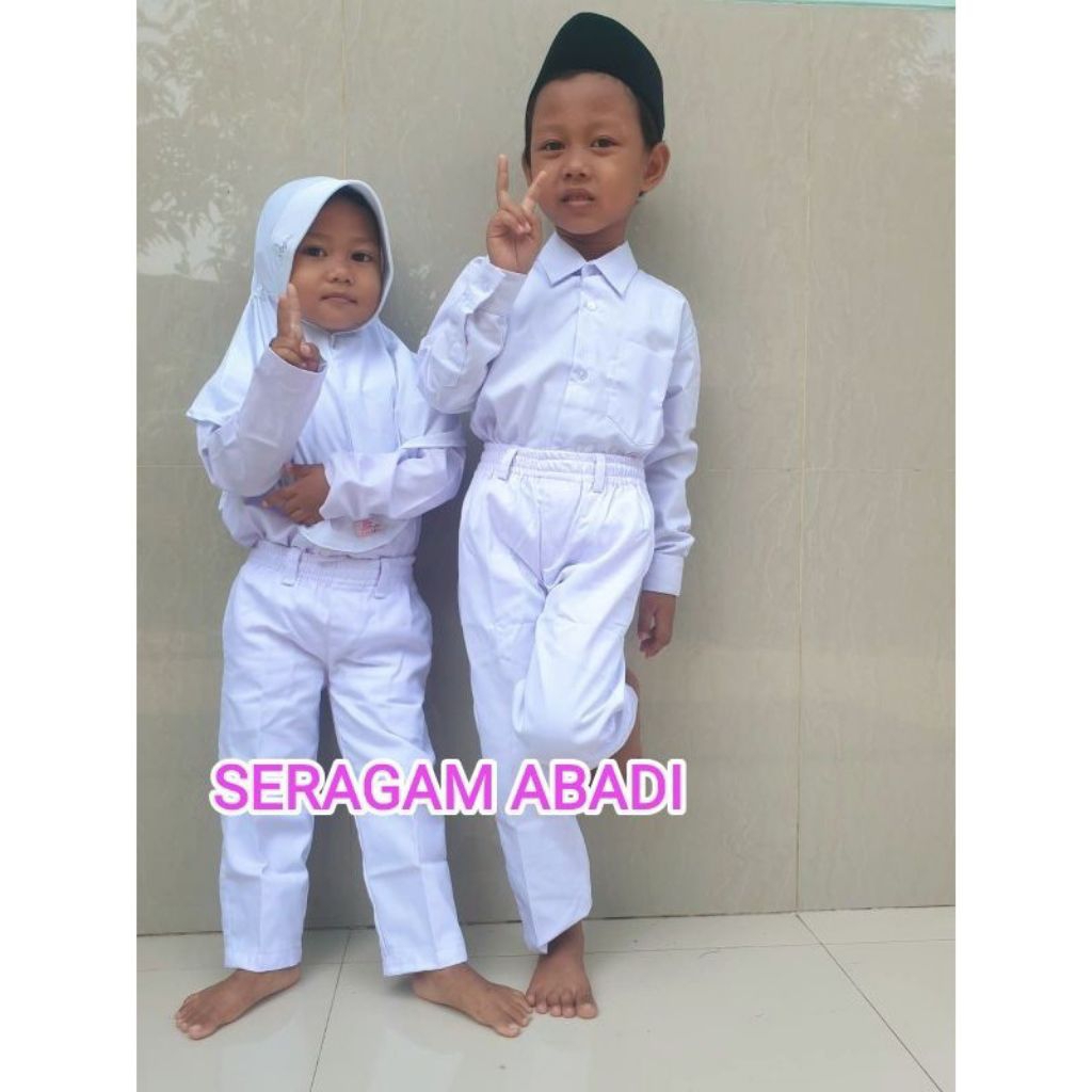seragam sekolah putih Tk