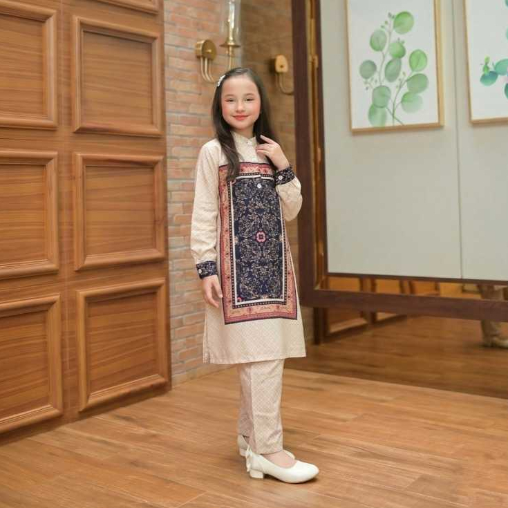 Set Tunik Audy Anak Mewah Elegant Bahan Rayon Valencia
