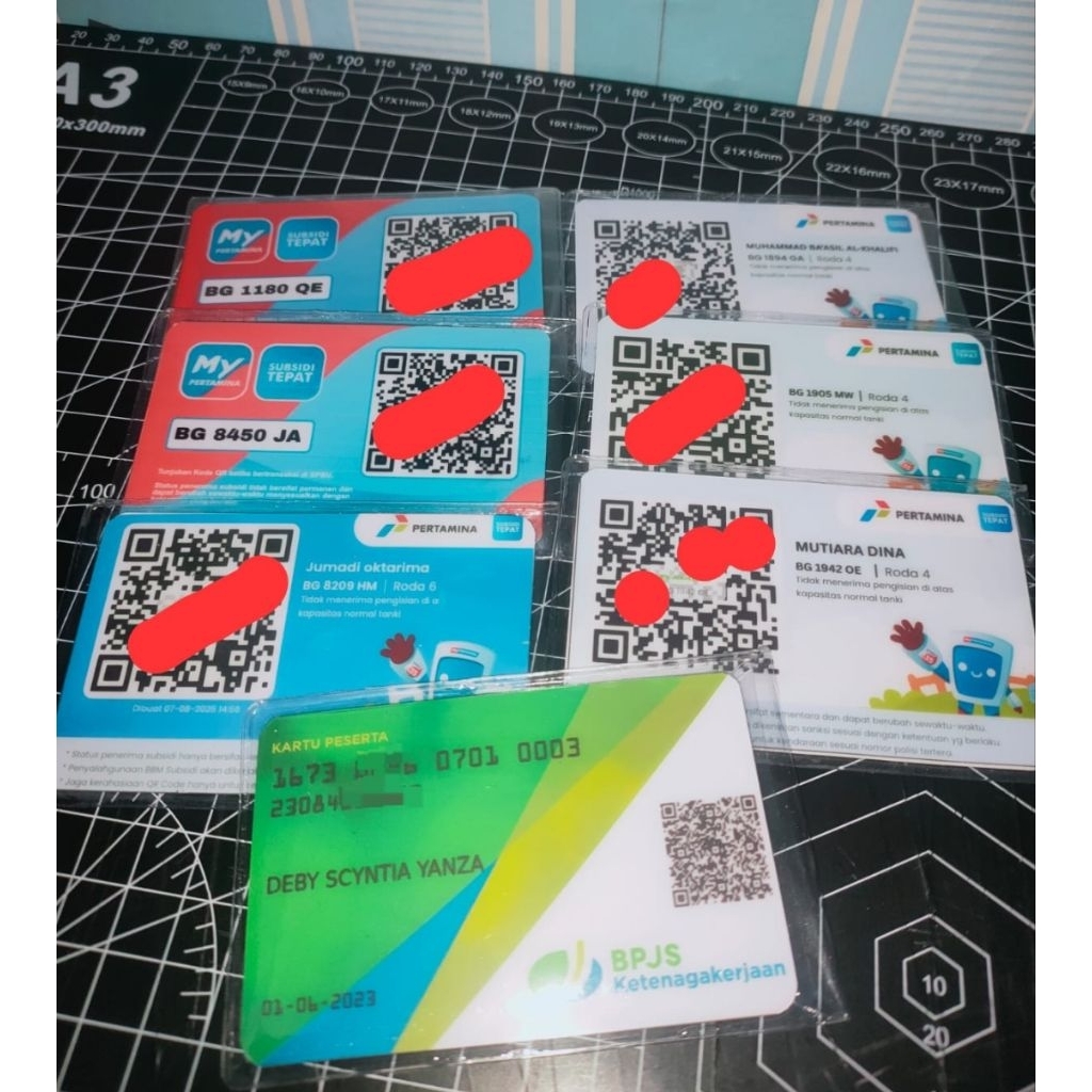 Cetak Barcode SUBSIDI PERTAMINA +Plastik Pelindung