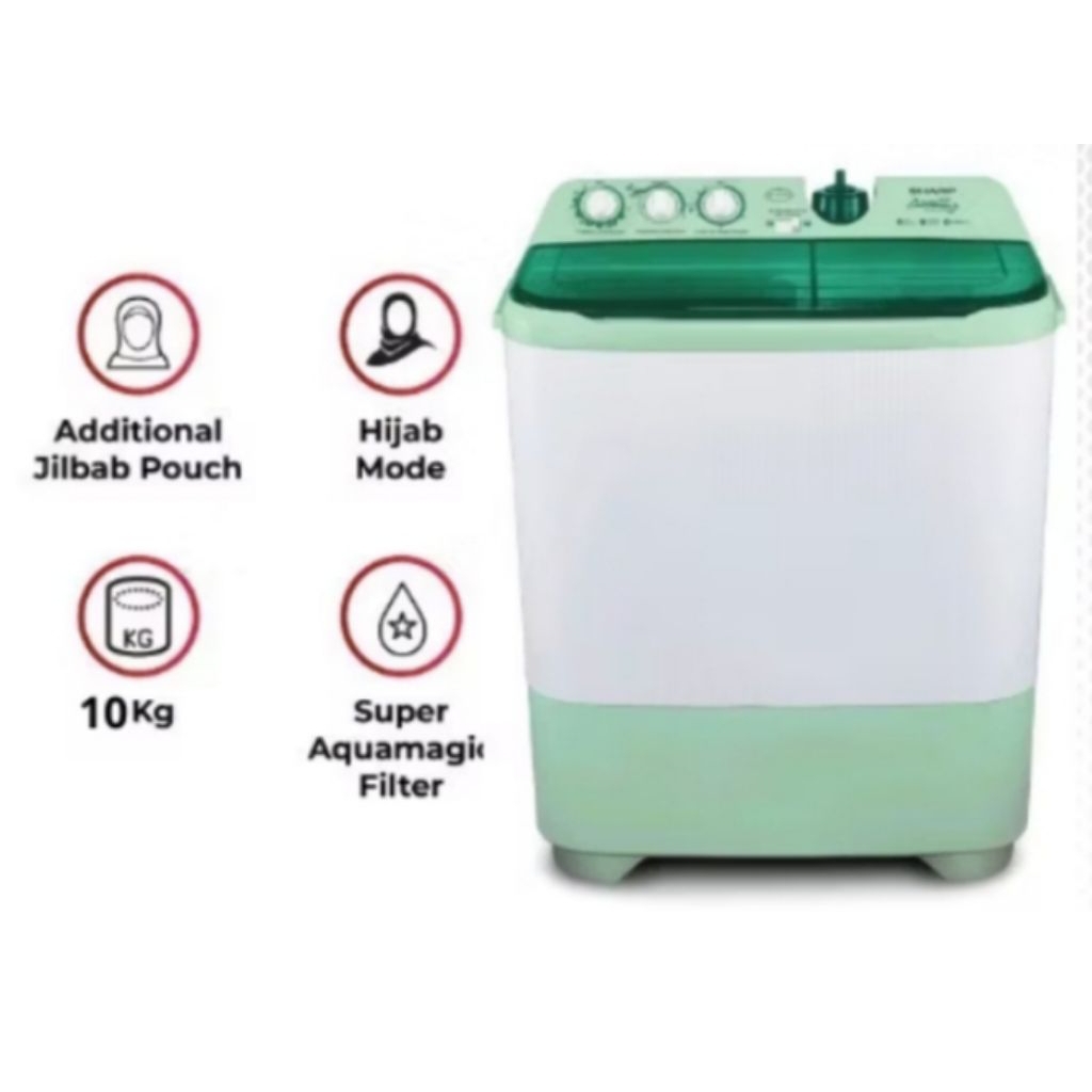 SHARP 1070 MESIN CUCI 2 TABUNG 10 KG