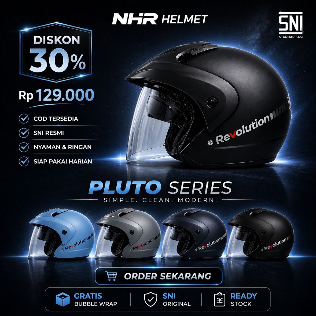 CNP Helmet NHR Helmet JP12 JP13 Helm Half Face Dewasa Pria Wanita Keren Stylish Nyaman Harian Tourin