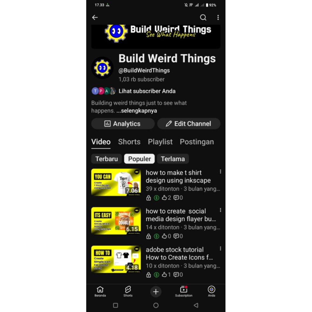 Akun YouTube monetisasi