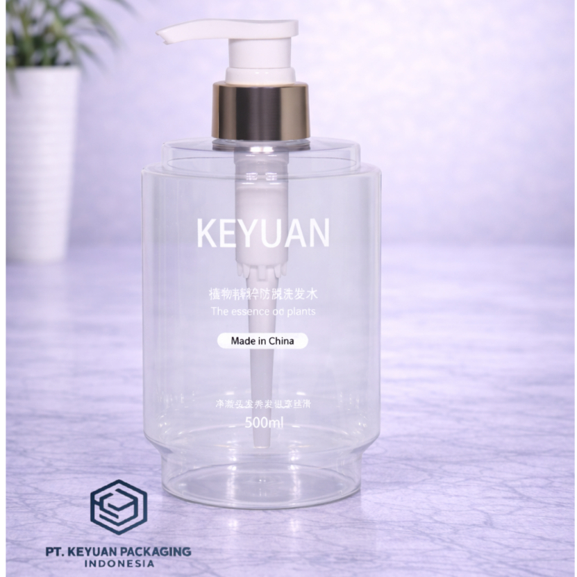 KEYUAN - Botol Pump Sabun Mandi / Botol Pump Shampoo / Botol Pump Cuci Tangan 500ml