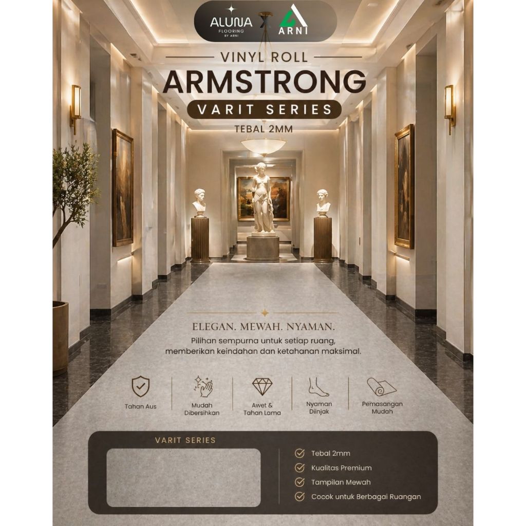 Vinyl Roll Armstrong Varit Series Tebal 2mm | vinyl flooring anti bakteri | lantai anti bakteri | vi