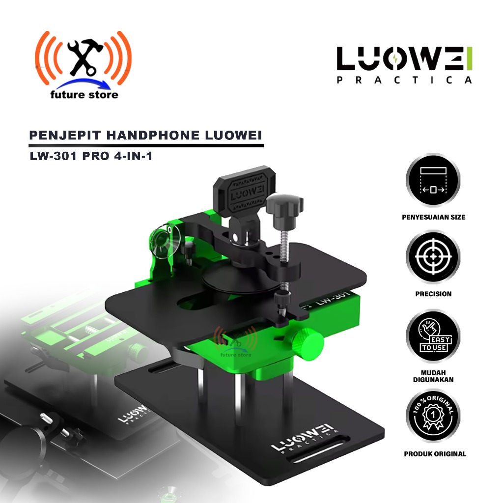 LUOWEI Penjepit HP Luowei LW-301 Pro 4in1 Dudukan Papan Servis Presisi Tinggi - Penjepit Handphone L