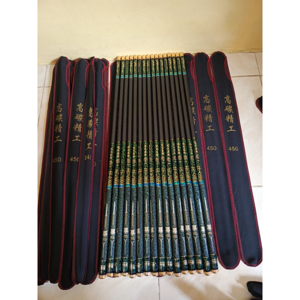 joran tegek elong KDA carbon toray panjang 360 cm original import