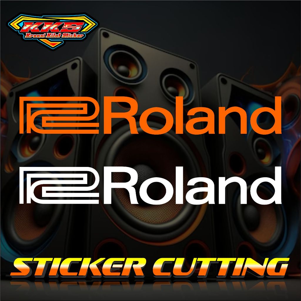 cutting sticker hardcase box sound system roland.stiker audio keyboard alat musik roland
