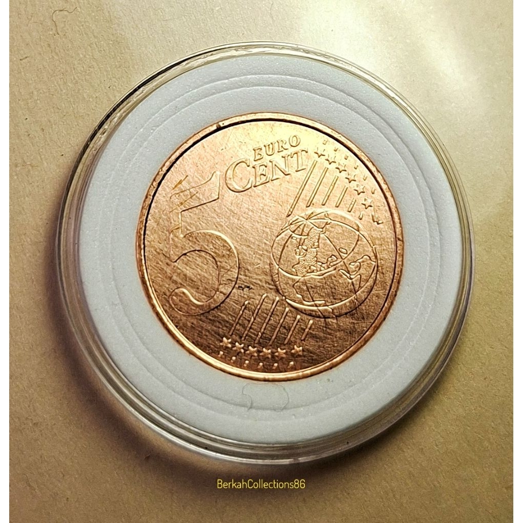 uang koin 5 cent euro cent asli plus capsul