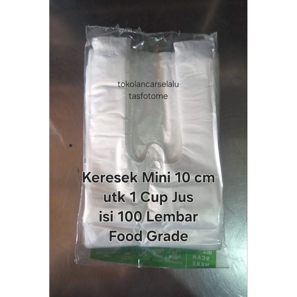 kantong plastik keresek kresek kecil 100 lembar jus juice 1 cup tinggi hd anti panas thai tea boba k