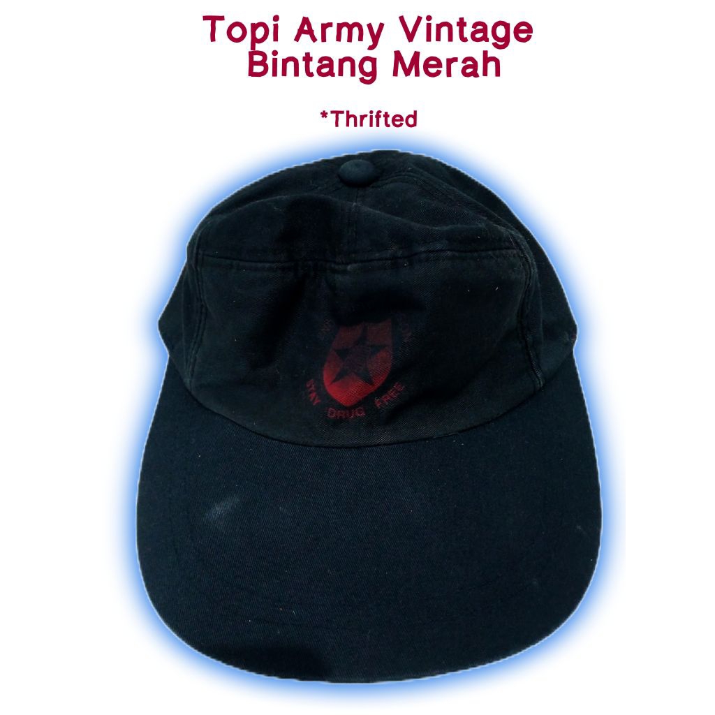 Topi army vintage bintang merah