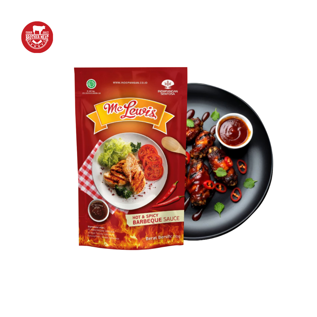 Mc Lewis Hot Spicy Barbeque 310gr / Saus BBQ Pedas - Brothermeatshop