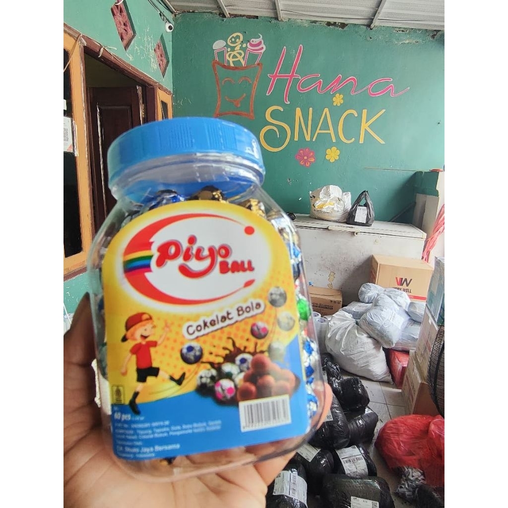 piyo ball coklat 1toples isi 60pcs murah/biskuit bola coklat