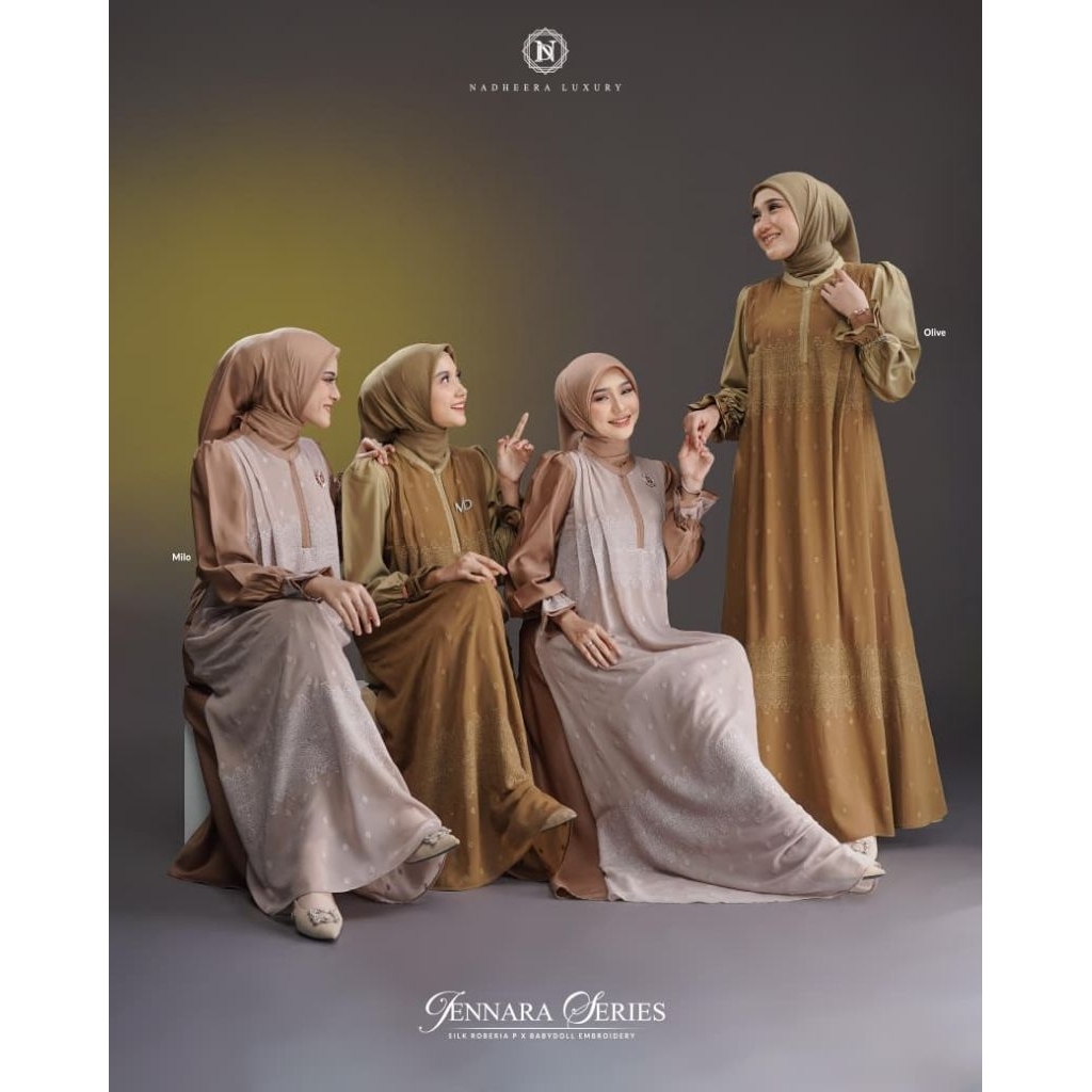 Baju Gamis Cantik Jennara Dress dan Midi by Nadheera Luxury |Baju Kondangan, Pesta, Gamis mewah