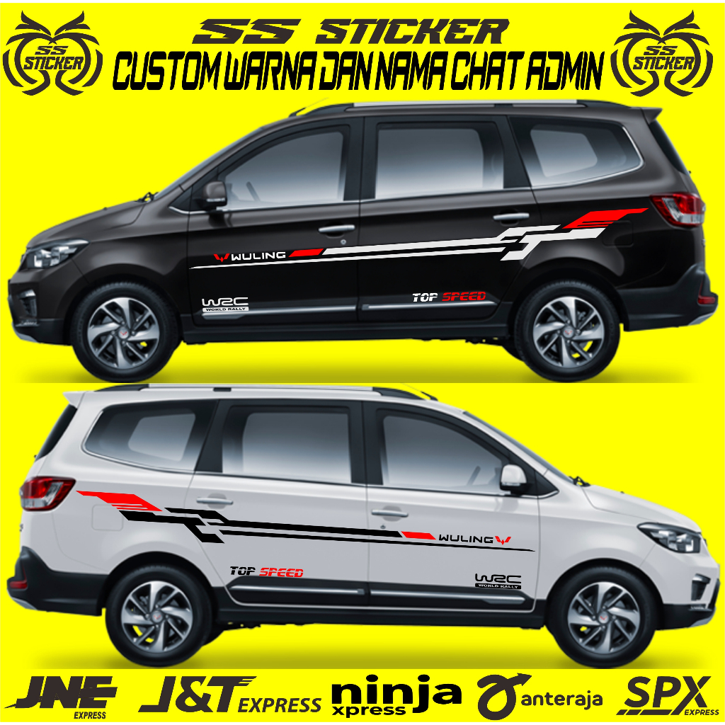 Stiker Mobil Wuling Confero Sticker Cutting Wuling Confero Terbaru Termurah