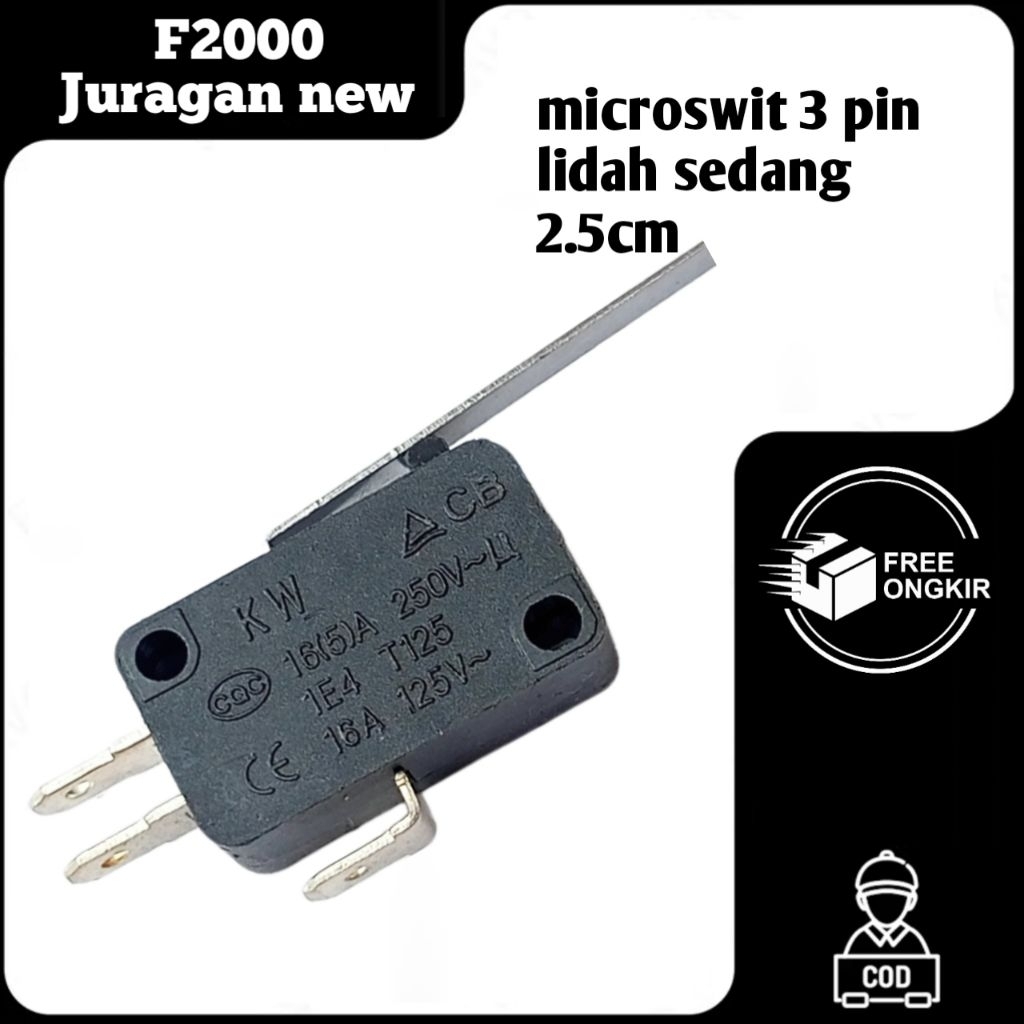 Saklar Micro switch 3 pin + lidah Tanggung