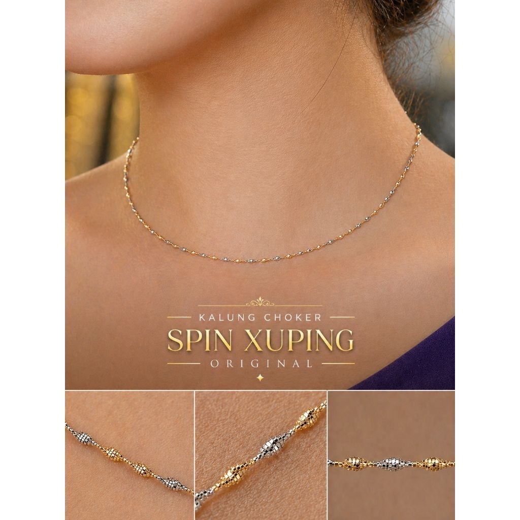 kalung Coker Per Xuping original/kalung kawat Per Xuping asli mix warna