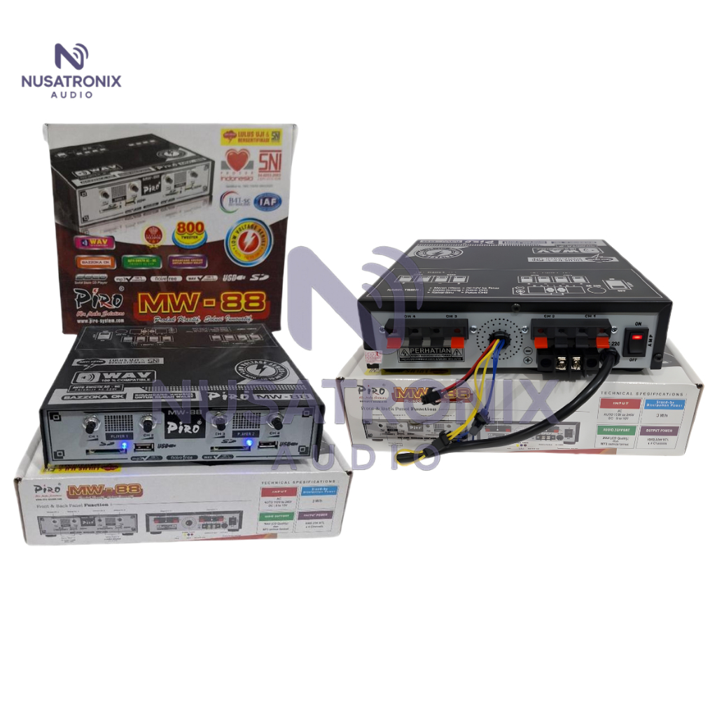 AMPLI WALET PIRO MW 88 4 CHANNEL ORIGINAL