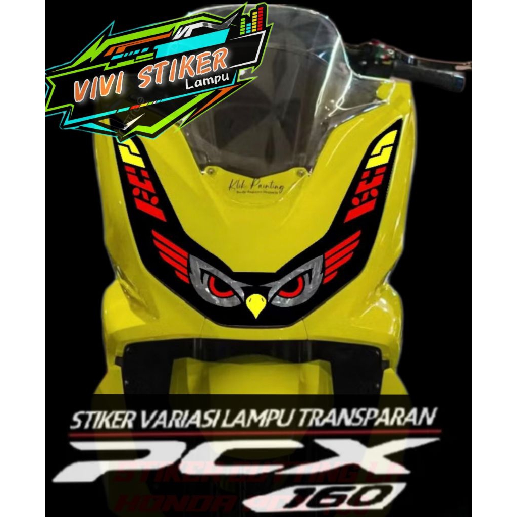 cutting stiker lampu depan full honda pcx 160 tahun 2021/2024