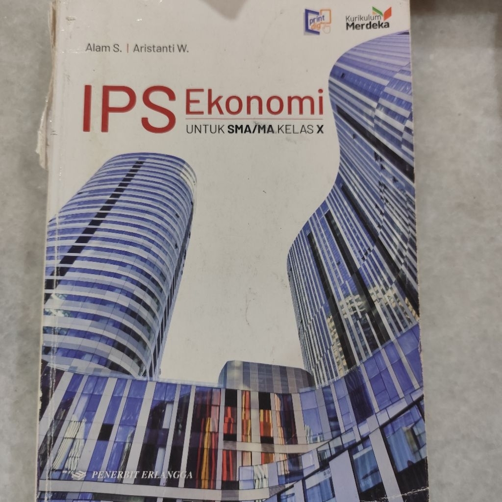 (preloved) Buku Pelajaran IPS Ekonomi Kelas 10 SMA/MA Kurikulum Merdeka - Original, Kompeten Berbaha