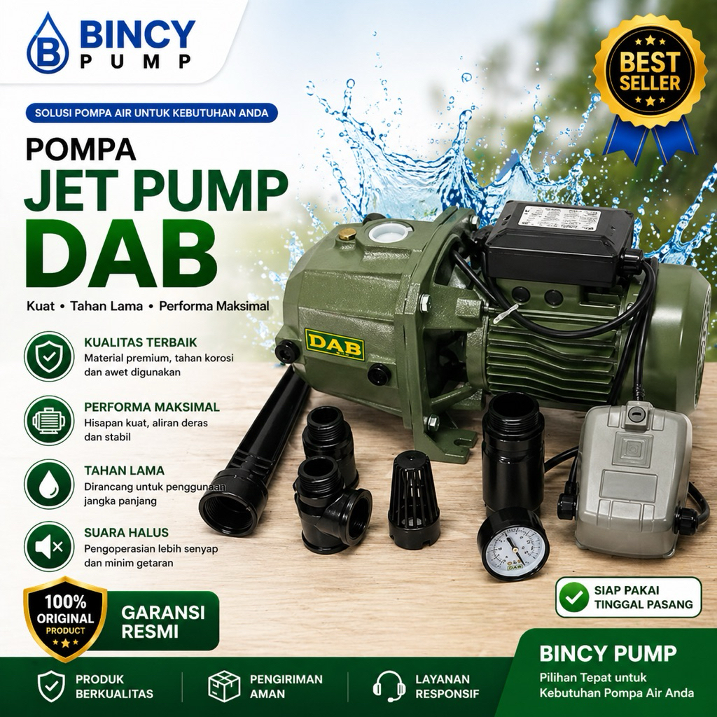 Pompa Air Jet Pump DAB 255Wat / 370Wat Pompa Air Jet Pump DAB Indonesia