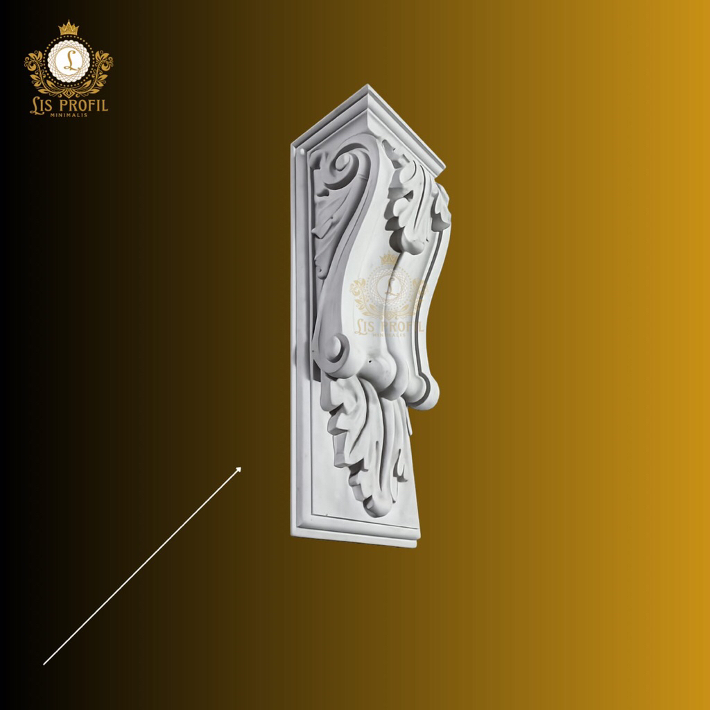 Profil beton korbel beton grc | penyangga lis preme jendela 14cmx13.5cmx40cm