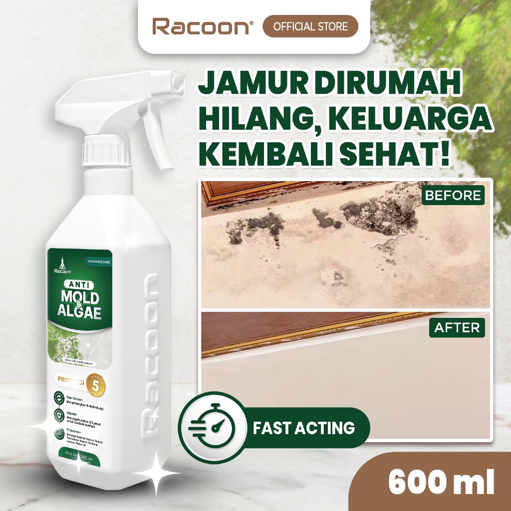 RACOON Anti Mold & Algae Spray Anti Jamur & Lumut Semua Permukaan 600ML