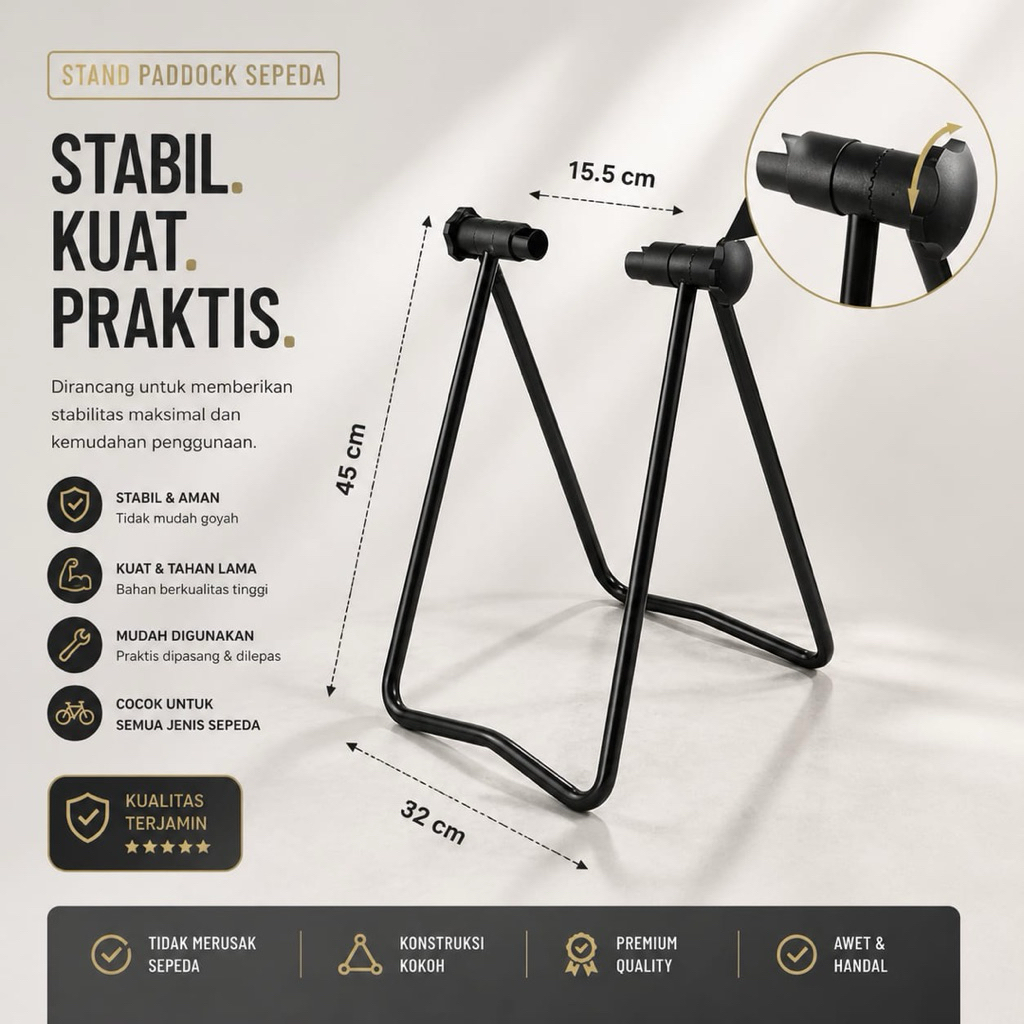 PADDOCK SEPEDA UNIVERSAL STAND STANDAR SEPEDA, PADDOCK SEPEDA GUNUNG, MTB, LIPAT, SELIS DLL