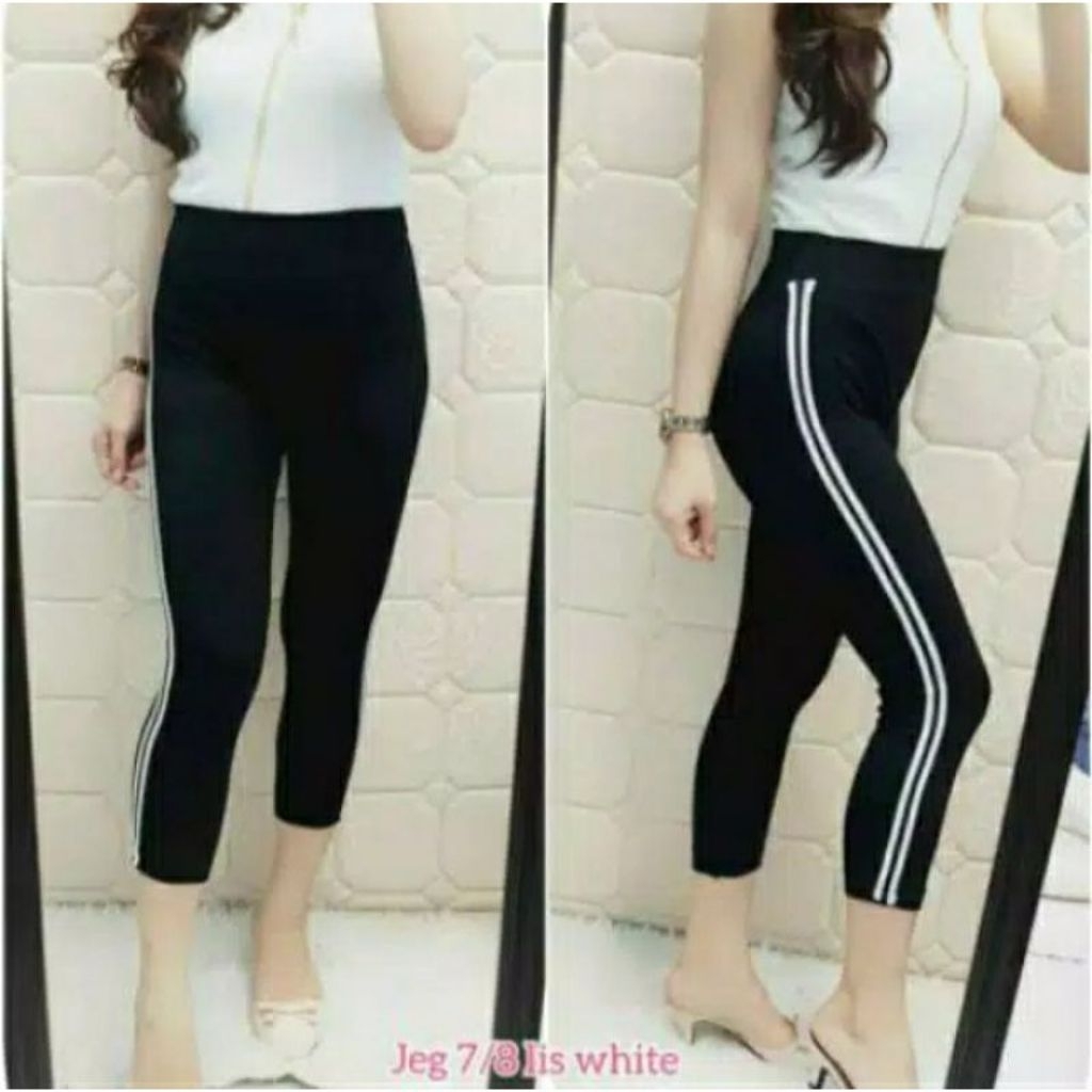 NEW LEGGING IMPORT 7/8 LIST COKLAT / LEGGING MURAH/ LEGGING IMPORT