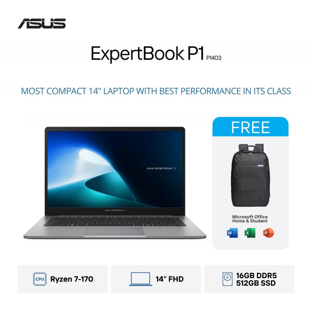 ASUS ExpertBook PM1403CDA Ryzen 7 170 16GB 512GB 14.0" FHD Win11 OHS - Grey