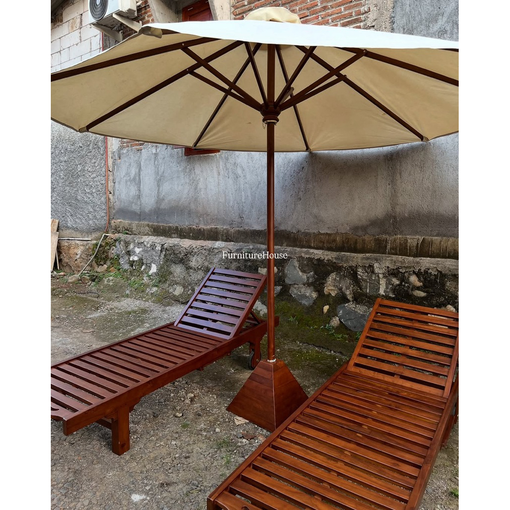 Lounge chair Kursi Pantai | Kursi Santai kayu Jati