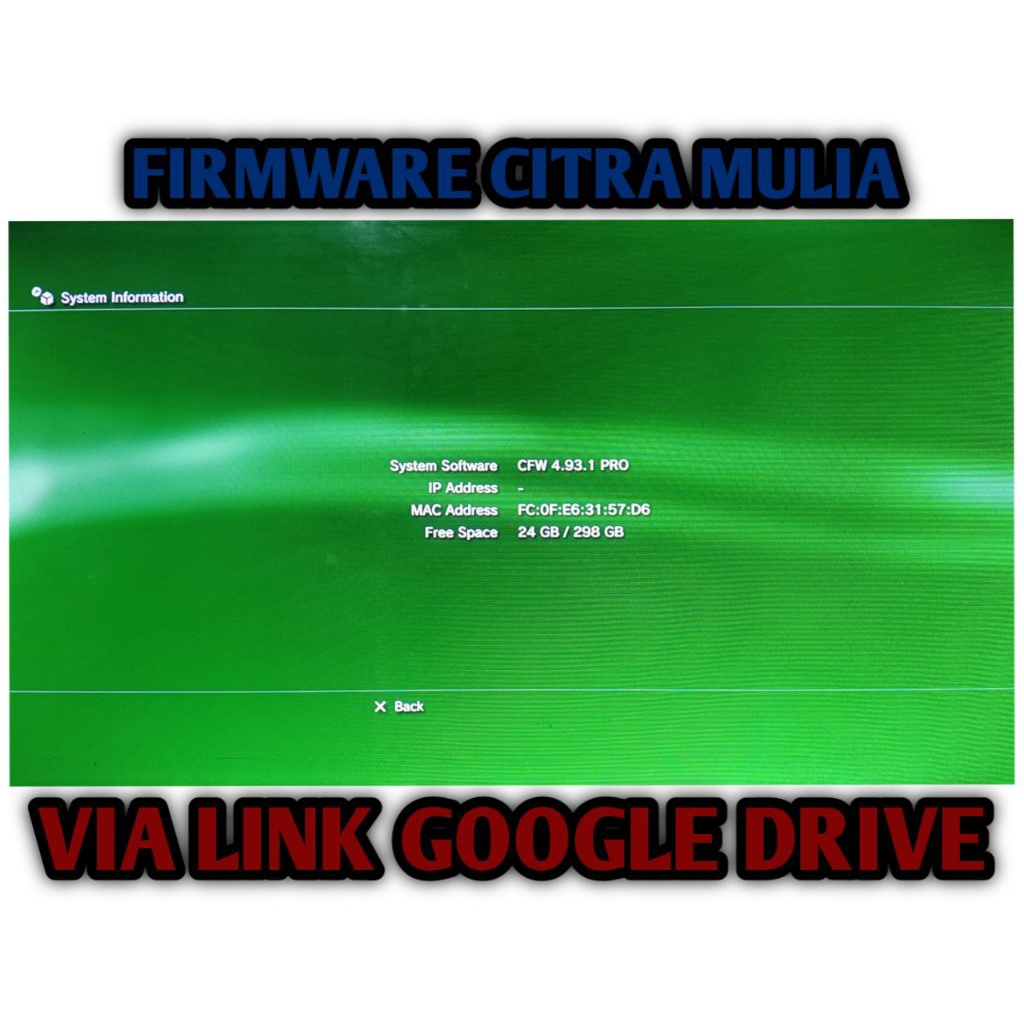 Firmware PS3 CFW CITRA MULIA 4.93,1 PRO || HFW HEN CITRA MULIA 4.93,1 PRO