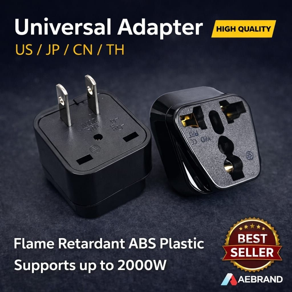 AEBRAND COLOKAN LISTRIK JAPAN TAIWAN MAX 2500W 10A - Colokan Listrik Taiwan Jepang america  usa US P