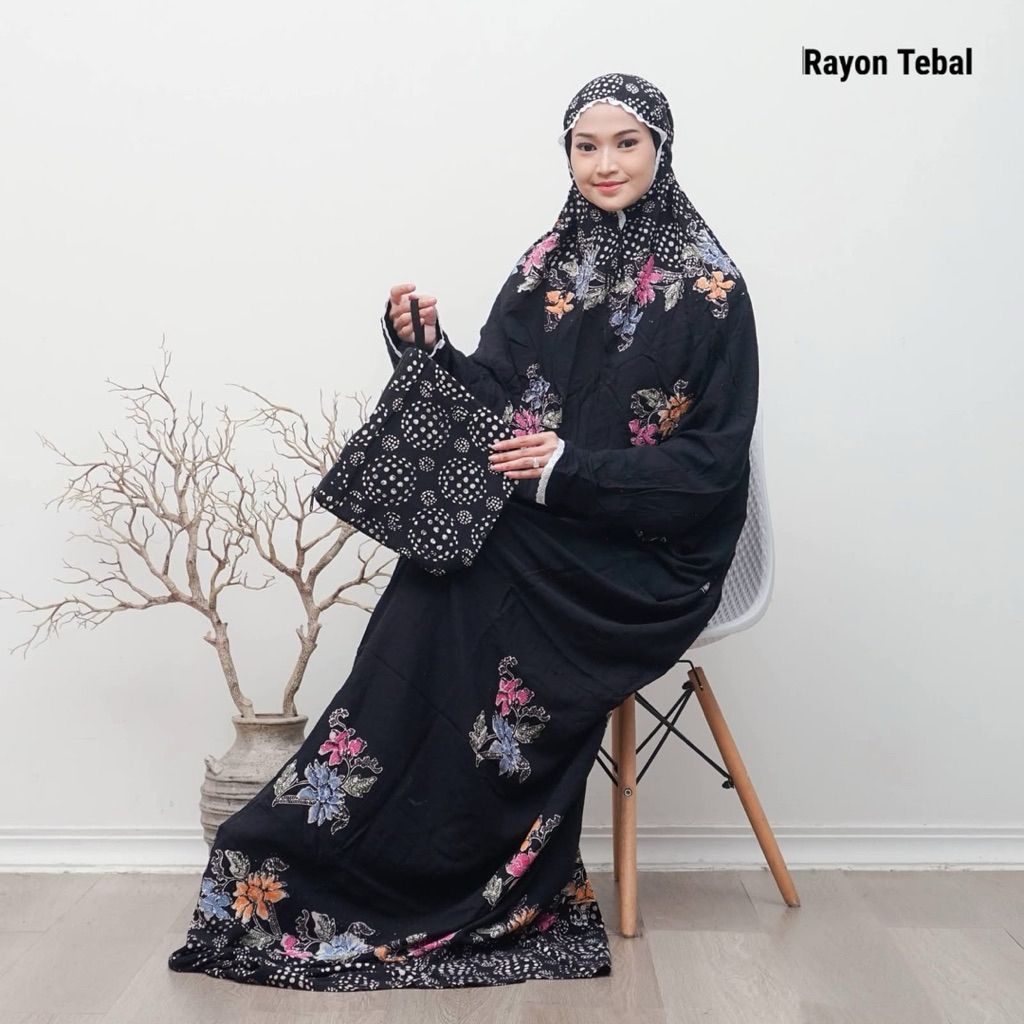 MUKENA TERUSAN RAYON JUMBO BATIK CAP PEKALONGAN