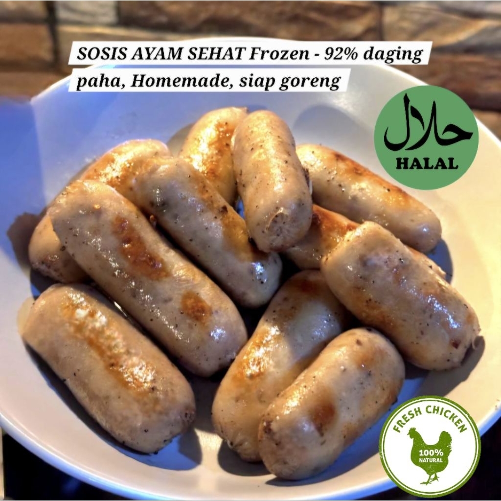 JABODETABEK KARAWANG PURWAKARTA - Frozen Sosis Full Ayam 92% daging asli isi 10Pcs 250gr