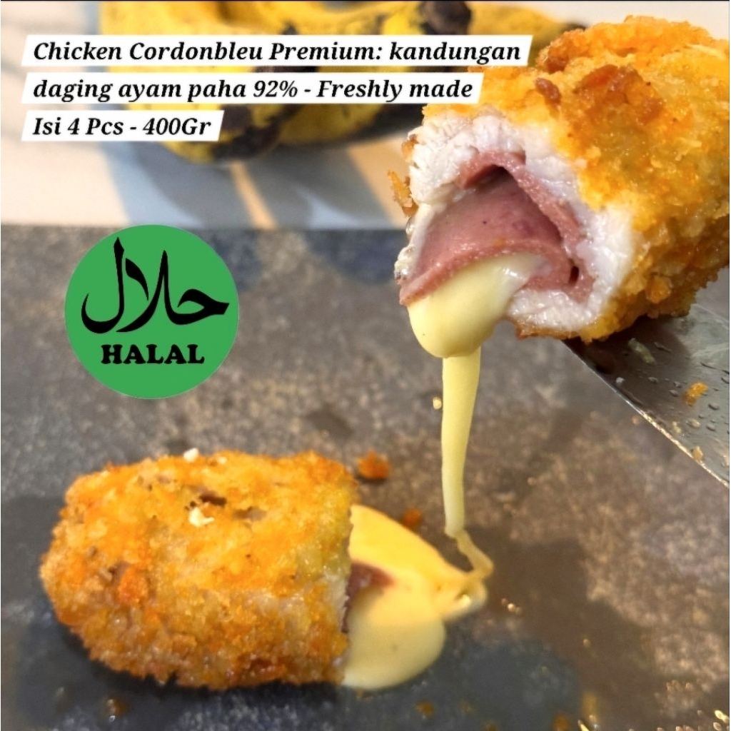 JABODETABEK KARAWANG PURWAKARTA - Frozen Chicken Cordonbleu 4pcs 400gr 92% daging ayam Premium Sehat