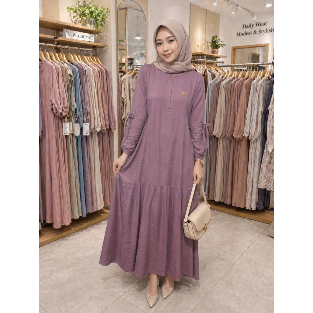 Gamis Kayla Rayon Twill Premium – Simple & Stylish