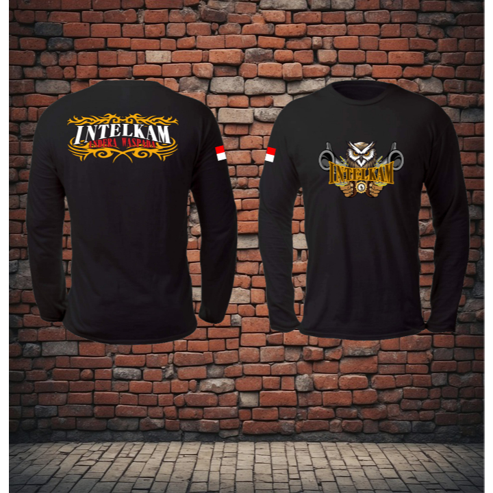 Kaos Lengan Panjang Hitam Intelkam terbaru