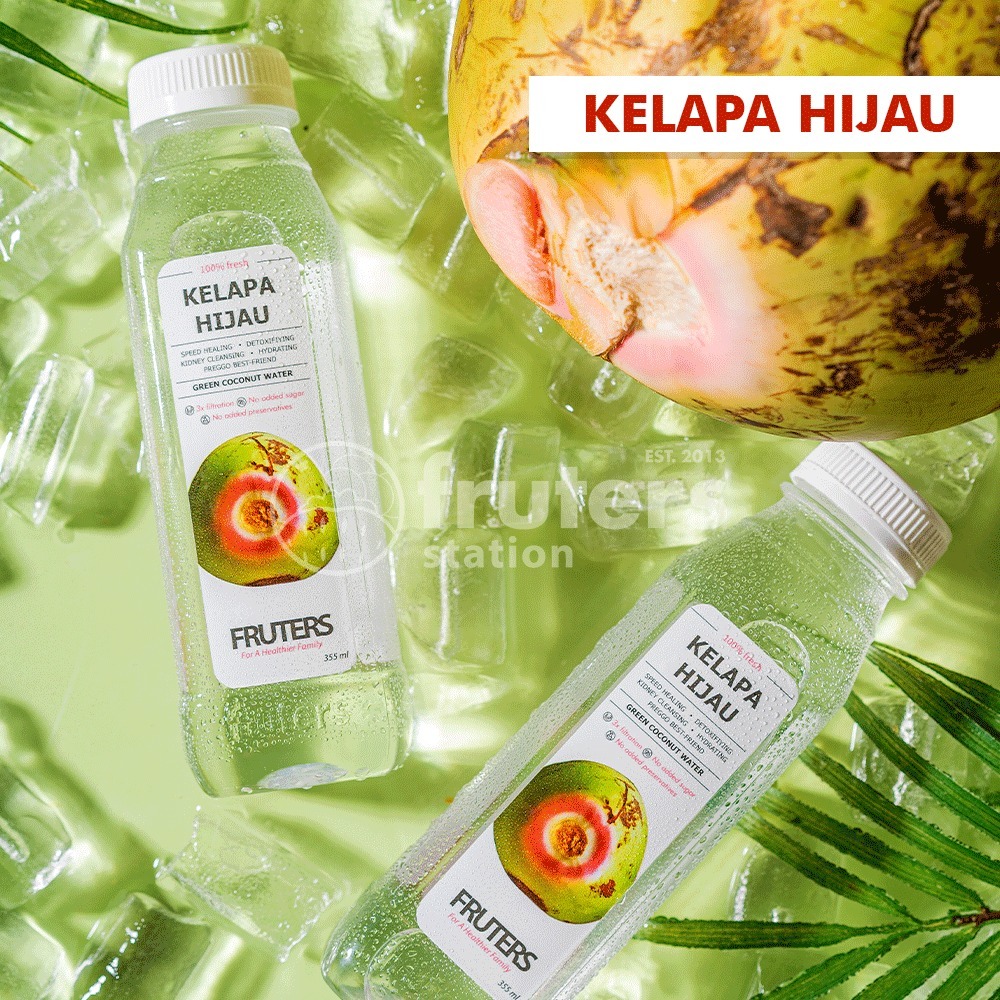 KELAPA HIJAU - 100% Murni Air Kelapa Hijau  Fruters Station